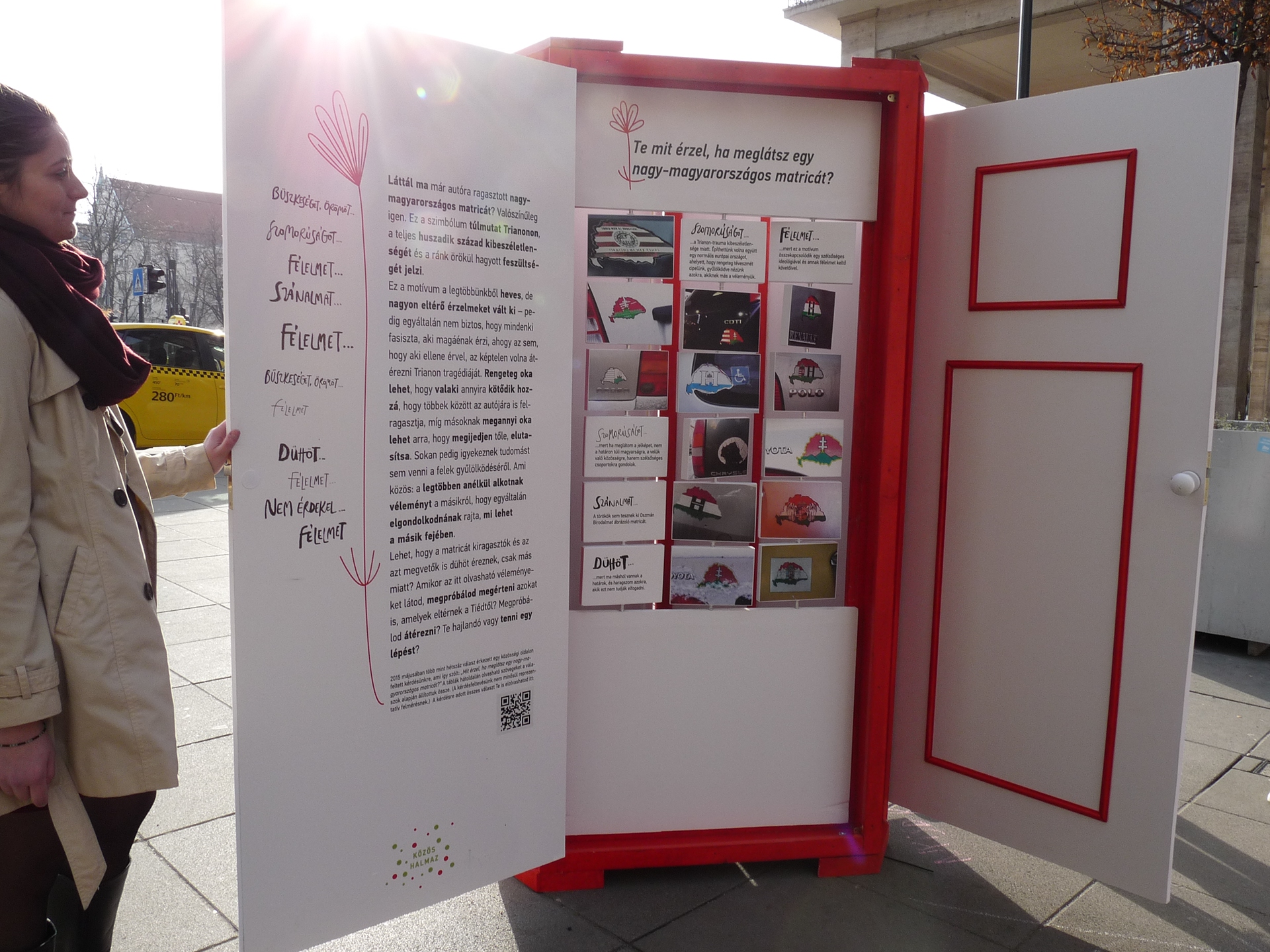 Interactive open air exhibition of doors