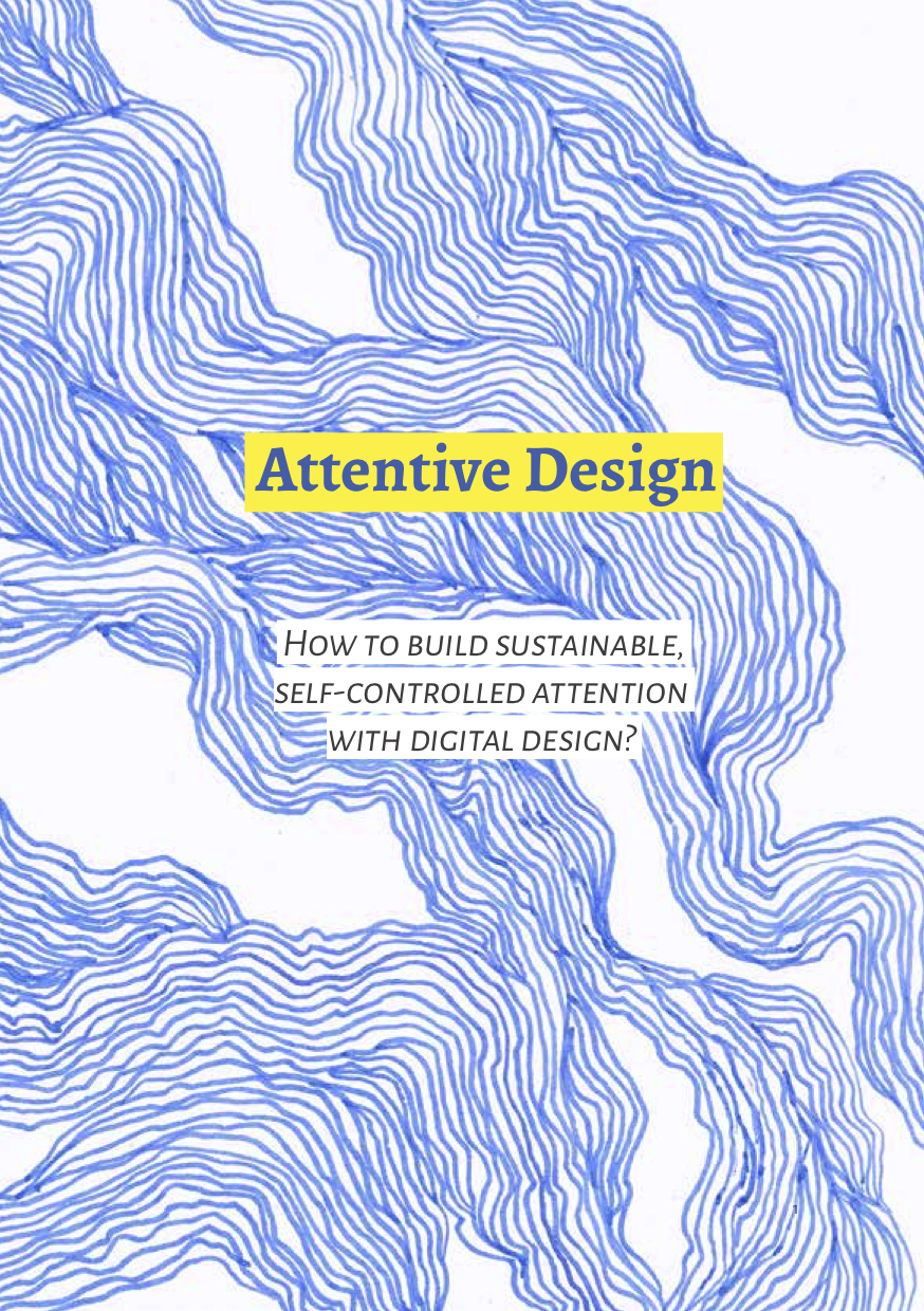 attentive design thesis book cover with flow pattern