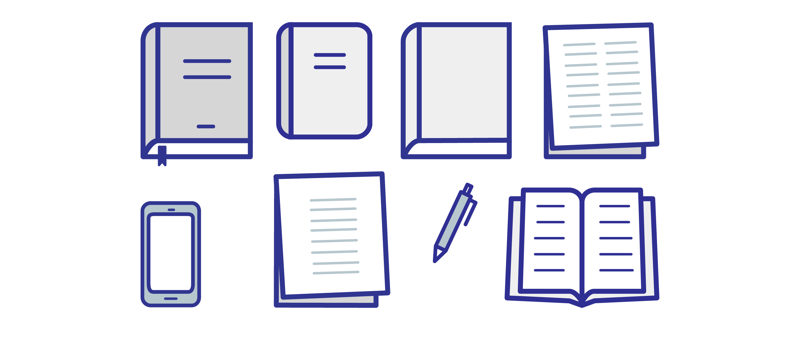 icon set - illustration of books