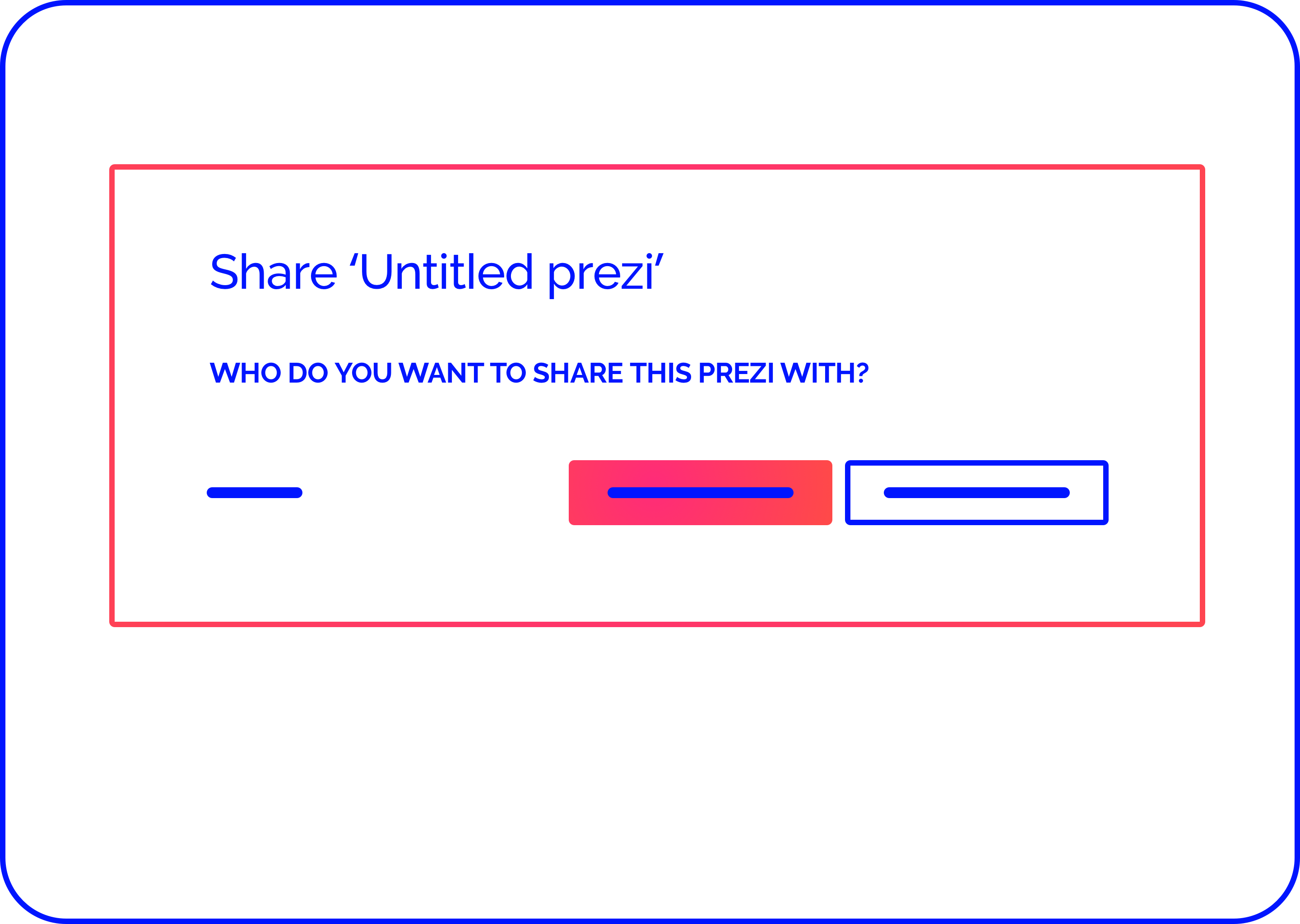 Prezi - Share dialog